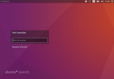 Votre client peut désormais ouvrir sa session utilisateur dans son système Ubuntu.