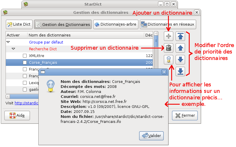 exemple du dictionnaire Corse-Français