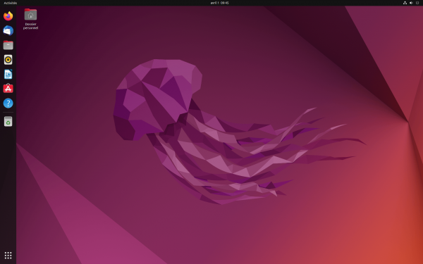 Le bureau ubuntu 22.04 (Gnome)